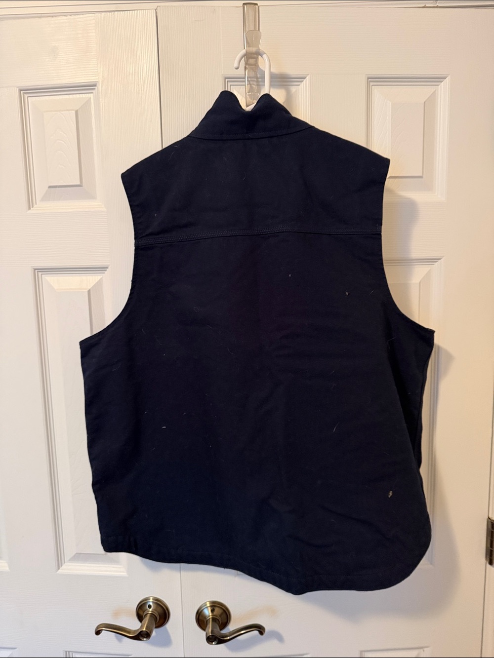 Carhartt Navy Insulated Work Vest with Sherpa Collar - Picture 2 of 3